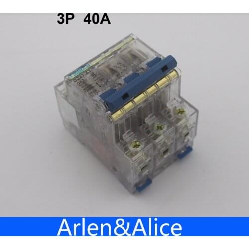 3P 40A 230/400V~ 50/60HZ Transparent case Mini Circuit breaker MCB safety breakers