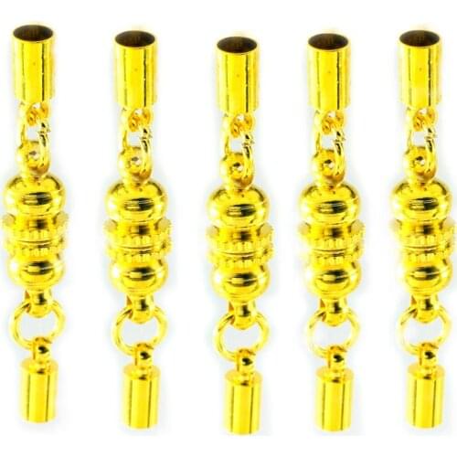 5pcs/Lot Gold Gear-Shaped Magnet Buckle Inner diameter 3mm bracelet necklace connection body jewelry accessories