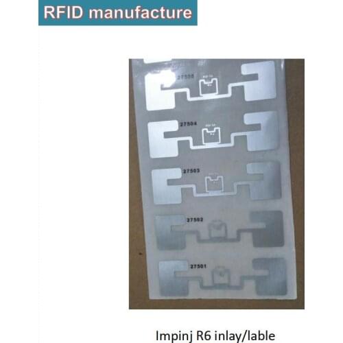 840-960 MHz impinj r6 monza 6 uhf rfid wet inlay long range 1-20m rewrite ID support printed logo number