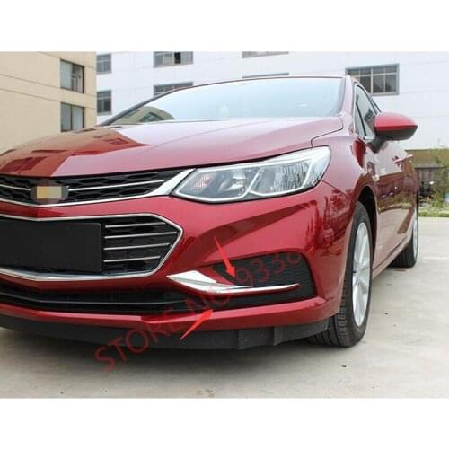 Car ABS Chrome front fog light lamp cover trim For Cruze 2017 2018 Styling Accessories