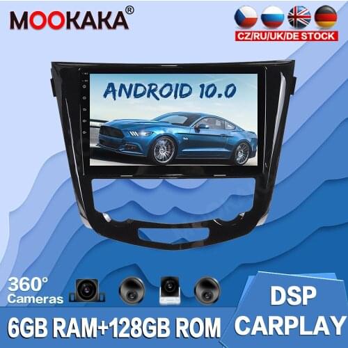 Android 10.0 128G For Nissan X-Trail Qashqai 13-17 Car Multimedia Player Radio GPS Navigation Auto Stereo Recorder Unit Audio