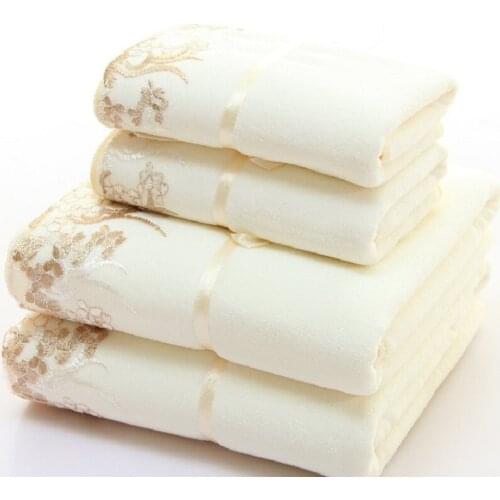 2pcs/set New Lace Microfiber Towel Sets Bath Towel Beach Towel For Adults 1pcs 70x140cm Washcloth Hand Towel 1pc 34x75cm