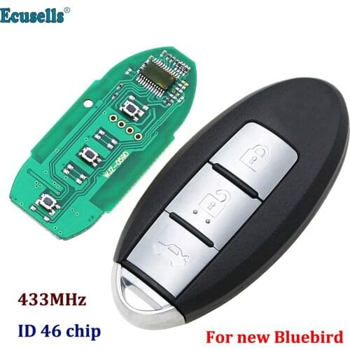 3 Buttons Keyless Entry Smart Remote Key Fob 433MHz PCF7952/ID46 chip for Nissan New Bluebird
