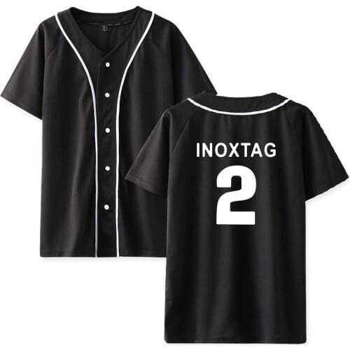 WAWNI Inoxtag Thin Baseball Uniform Single Breasted Harajuku Cotton & Polyester Casual Printed Hip Hop Baseball Uniform New Tops