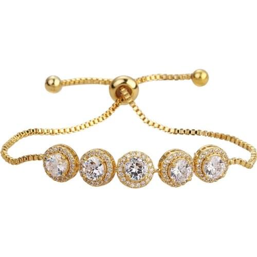 Bettyue Brand Hot Fashion Charm AAA Cubic Zircon Three Colors Roundel Adjustable Jewelry Bracelets For Woman Wedding Party Gift