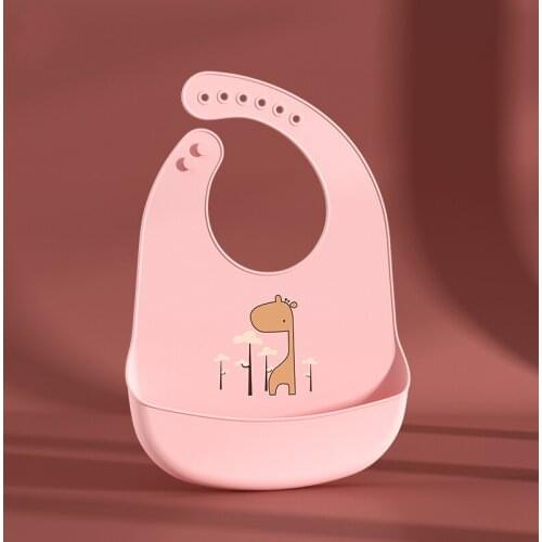 Cartoon Print Baby Bibs Waterproof Soft Silicone Baby Feeding Stuff Dinosaur Pattern Kids Girl Boy Adjustable Children Bib Scarf