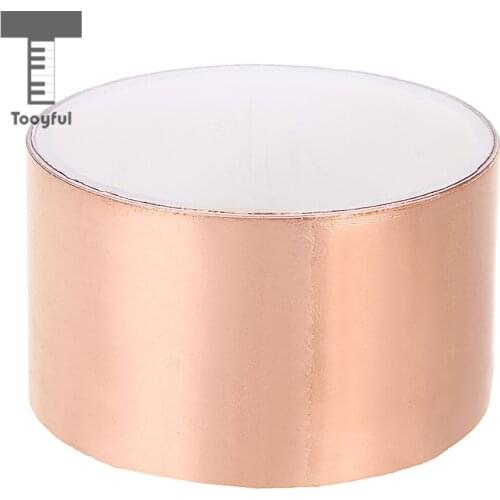 Tooyful 50mm X 1.8 Metre Guitar Shielding Copper Foil Conductive Tape Adhesive Barrier Musical Instruments Accessories