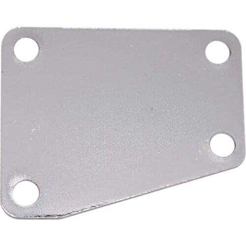 Electric Guitar Steel Chrome Chrome 4 Holes Neckplate Neck Plate with Installation Screw Fits ST Electric Guitars Parts