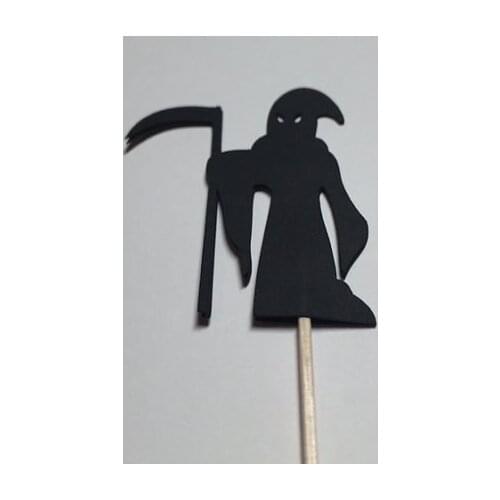 Grim Reaper Cupcake toppers birthday appetizer picks halloween party toothpicks decor