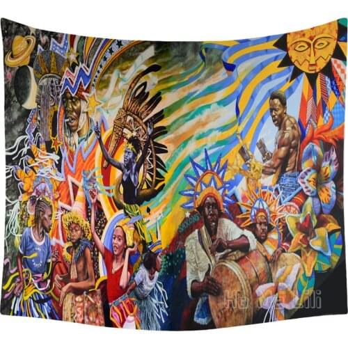 Islanders In The Stream A History Of The Bahamian People Abstract Hip Hop Tapestry Interior Art Decor