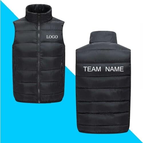DIY logo Jackets Coats New Autumn Winter Ultra Light Sleeveless Jackets Coats Portable Casual Waistcoat for Man and Women