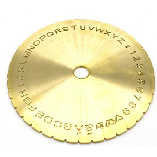 Ring Engraver Plate With Letter Number Inside Ring Engraving Font Jewelry Carving Font Tools Dia 12.5cm