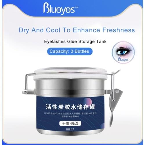 Eyelashes Glue Storage Tank Using Adhesive Stand Activated Carbon Sealed Storage Jar For Eyelashes Glue Extension Storage Tools