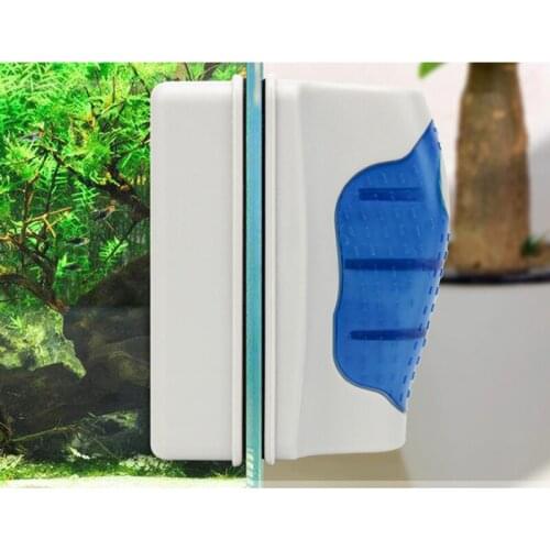 Magnetic Aquarium Fish Tank Brushes Floating Clean Glass Window Algae Scraper Cleaner Brush Plastic Sponge Accessories Tools