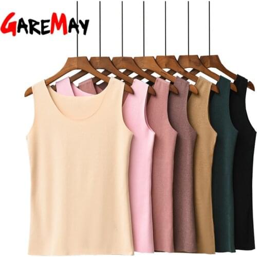 Warm velvet Tank Tops Women Sleeveless Round Neck Loose Casual T Shirt womens Vest Singlets Camisole Cotton Female Vest
