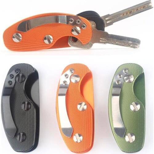 1Pcs Multifuction Lightweight Aluminum Key Holder Clip Folding Keys Organizer Keyring Keychain Case Outdoor Pocket Tools