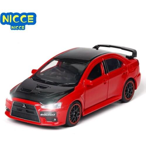1:32 new Limited sell Mitsubishi EVO Alloy Sports Car Model Super Racing diecast toy vehicl Sound and light For kids car toys