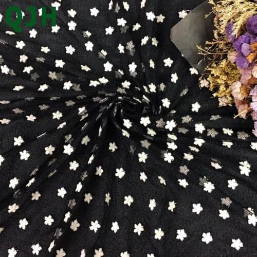 Spring&Summer New Swiss Lace Embroidery Fabric Soft Mesh Net Small Flower Embroidery Thread Refreshing Fabrics For Wedding Dress