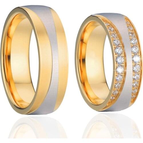 Cz infinity alliance wedding band couple ring men gold color eternity jewelry promise engagement rings for women