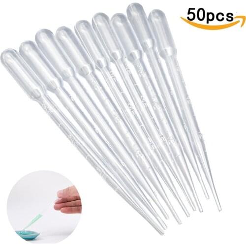 Disposable Transfer Pipette Plastic Dropping Pipettes Essential Oil Pasteur Pipettes with Scale 3ml