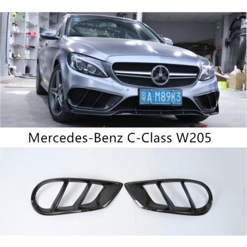 Carbon Fiber & PP Front Lip Spoiler Grill Diffuser Spoilers For Mercedes-Benz C-Class W205 C180 C200 C260 C300 C350 2015-2018
