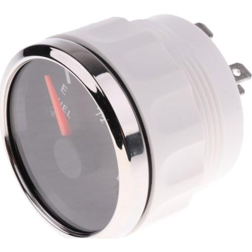 Easy Install Safety Car 2" 52mm Fuel Level Gauge Meter E-1/2-F Pointer