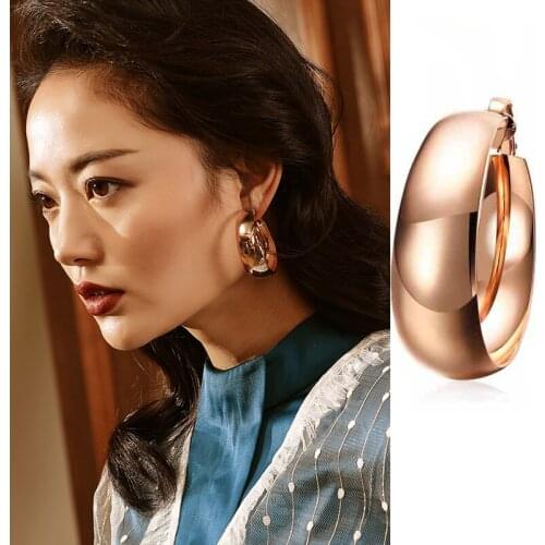 New Fashion Exaggerate C Shape Earrings for Non Pierced Ears Jewelery Best Christmas Bijoux Gift For Women