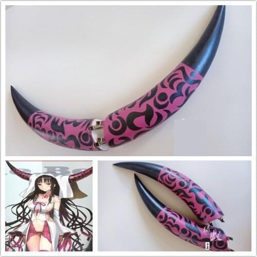 Sessyoin Kiara Cosplay Horns Fate Grand Order EXTRA CCC Beast3/R Sesshouin Alterego Horns Head Clip Headwear Cosplay Props