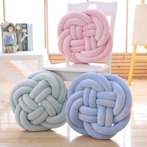 Nordic Style Handmade Woven Cushion Soft Comfortable Round Mat Knotted Pillow Sofa Chair Cushion Photography Props Home Decor