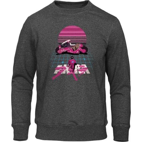 Akira Synthwave Sweatshirt japanese anime Hoodies Men fashion Print Hoodie casual male comfortable Sweatshirts Autumn Pullover