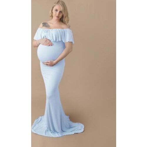 WOODONCE Off Shoulder Maternity Dresses