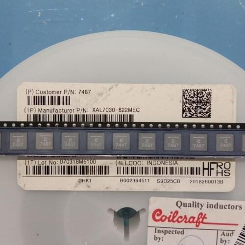 XAL7030-822MEC SMT 8.2uH,+/-20%.0.049hm,10.2A.40degc
