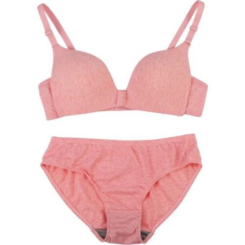 Japanese Style Peach Pie Explosion Models Taiwan Hot Sale Cotton Comfortable Breathable Underwear Ladies Bra Sets