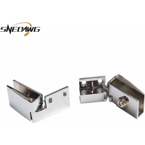 2pcs Zinc Alloy Glass Hinge with Locator Fit 3-5mm Thickness Display Cabinet Glass Clip Hinge Showcase Glass Hinge