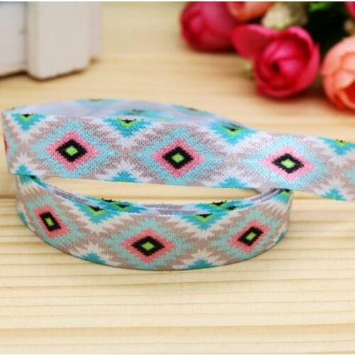 5/8'' Free shipping Fold Elastic FOE aztec printed headband headwear hairband diy decoration wholesale OEM P5440
