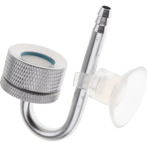 Aquarium Fish Tank Aluminum Alloy CO2 Diffuser Plant Reactor Atomizer Silver Connect to PU Tube
