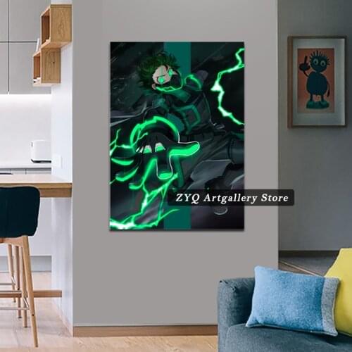 My Hero Academia Izuku Midoriya Deku BNHA Anime Poster Canvas Wall Art Painting Decor Pictures Bedroom Home Decoration Prints