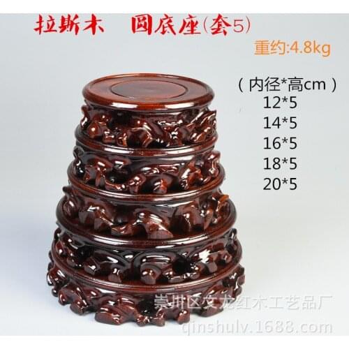 Cheap Wholesale Las base stone carving stone ornaments ornamental vase wood base can Trench
