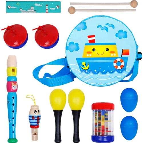 Kids Musical Instrument Toys 8 Pcs Musical Toys for Girls and Boys Educational Toys for Baby Toddler with Storage Bag