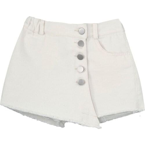 Kids Girls Skirt Pants Denim Shorts For Girls Children Summer Clothing Fashion Irregular Hem Jean Skirts Shorts 5-14 Years