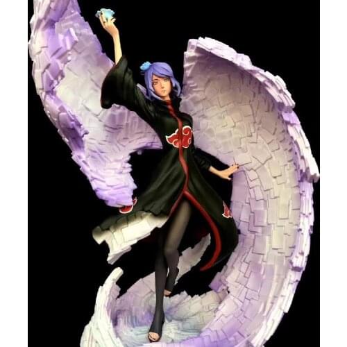 39cm Anime Hokage Shippuden Figurine Akatsuki Konan Statue Pvc Action Figures Collection Model Doll Gift Childrens Toys