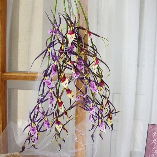 1pc Chidori Spider Orchid Orchid Artificial Silk Flowers Home Decoration Photography Props Wedding Floral Flowers