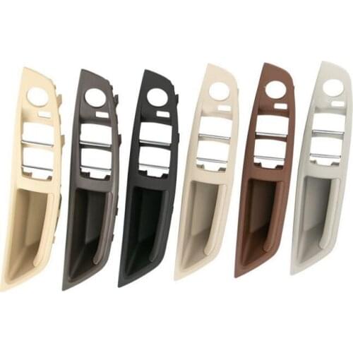 Left Hand Drive LHD For BMW 5 series F10 F11 Gray Beige Black Car Interior Inner Door Handle Panel Pull Trim Cover