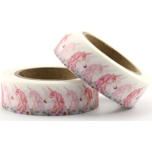 Cute Kawaii Cartoon Unicorn Masking Washi Tape Decorative Adhesive Tape Decora Diy Scrapbooking Sticker Label Stationery