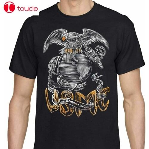 Usmc Logo T Shirt United States Marine Corps Army Military Physical Training Tee
