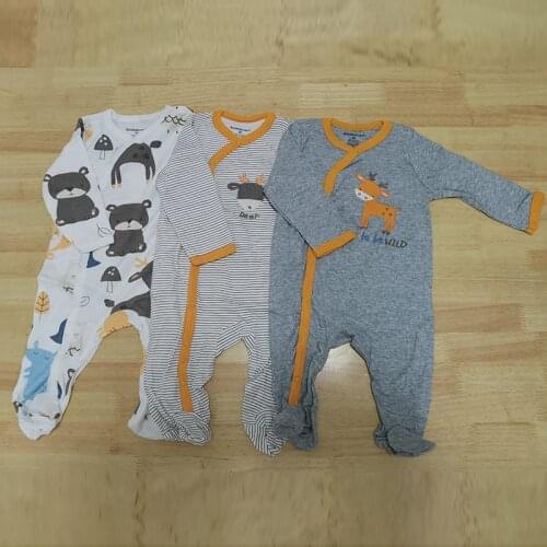 Newborn Nightgown 2/3Pcs Baby Boy Pajamas Casual Toddler Girl Outfits 100%Cotton Soft Infant Sleeper ropa de bebe Clothes Cute
