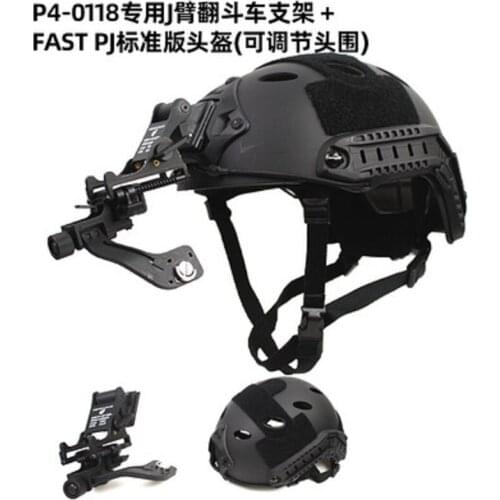 P4-0118 Nylon J-Arm Metal NVG + FAST PJ Standard Adjustable Helmet