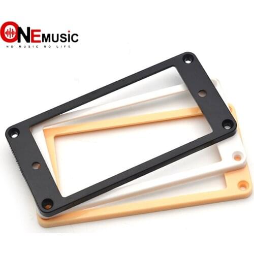 20pcs Flat Plastic 6 String Humbucker Pickup Frame Mounting Ring For Electric Guitar 2.5/4/5*92*45.5mm Black/White/Cream