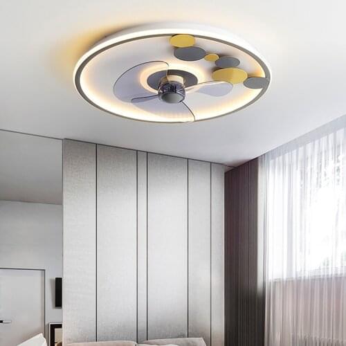 Nordic led lamp with ceiling fan without blades kids bedroom ceiling fan with remote control ceiling fans with light fixture