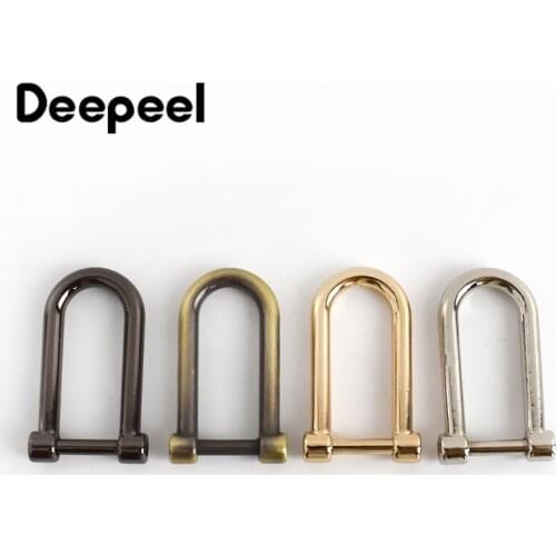 2/4pcs Deepeel ID10mm Metal D Ring Buckle Bag Removable Screw Starp Hang Hool Clasp DIY Luggage Hardware Accessories BF703